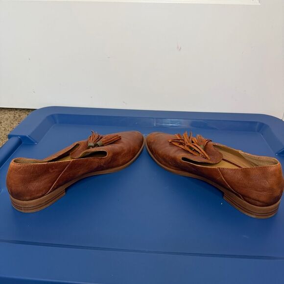 NEW Franco Sarto Hadden Leather Loafers Women’s 9 Brown Tassels Slip On NWOT - Picture 5 of 8